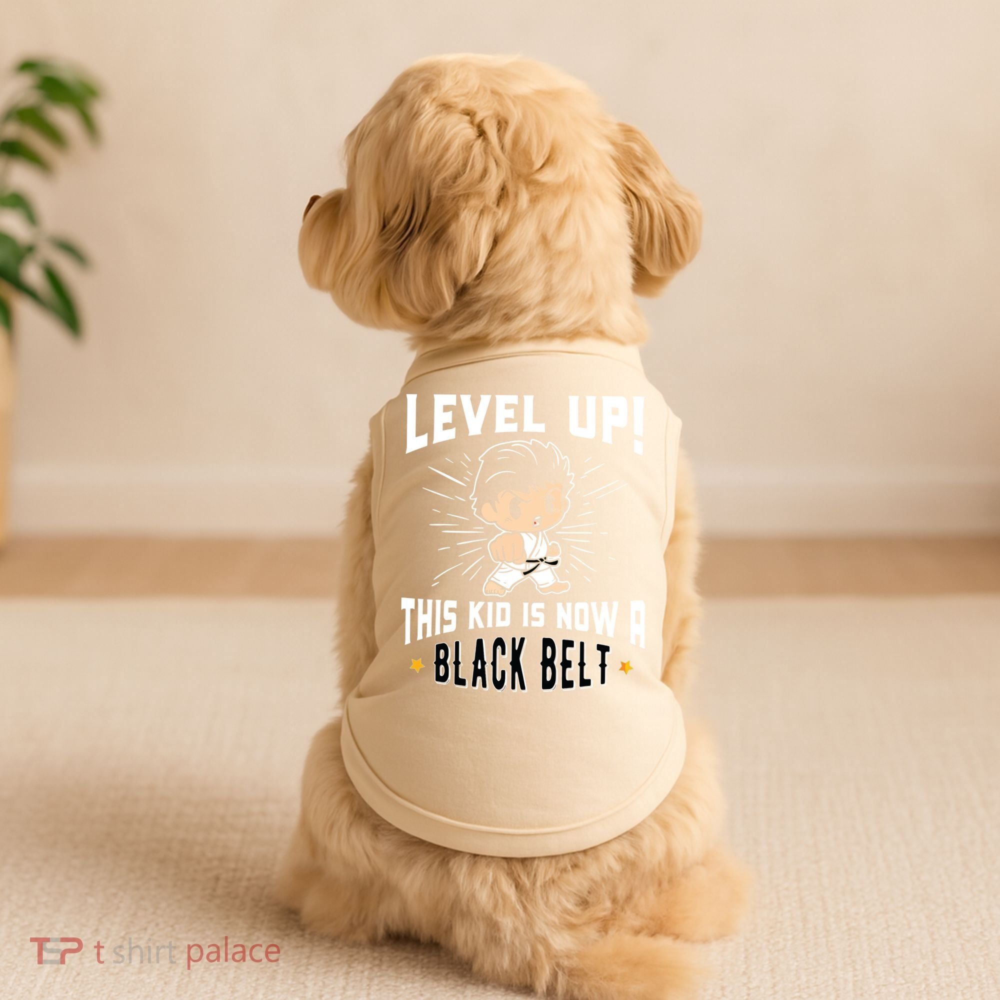 Karate Uniform Black Belt Award T Gifts Doggie Tank