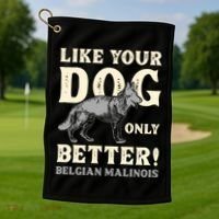 K9 Unit Belgian Malinois Better Pd Police Trainer Gift Golf Towel thumb 1
