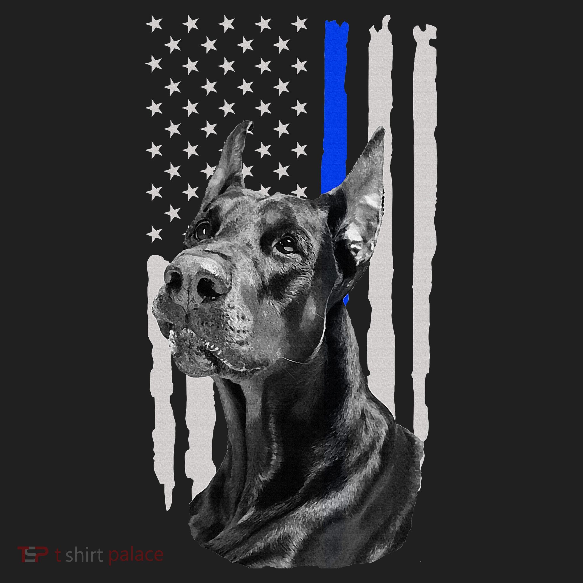 K9 Unit Doberman Police Dog Thin Blue Line Us Flag Supportor Women's Sweatshirt