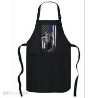 K9 Unit Doberman Police Dog Thin Blue Line Us Flag Supportor Apron thumb 0