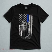 K9 Unit Doberman Police Dog Thin Blue Line Us Flag Supportor T-Shirt thumb 5