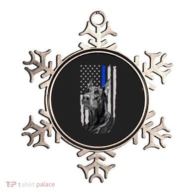 K9 Unit Doberman Police Dog Thin Blue Line Us Flag Supportor Ornament