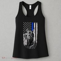 K9 Unit Doberman Police Dog Thin Blue Line Us Flag Supportor Women's Tank Top thumb 3