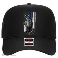 K9 Unit Doberman Police Dog Thin Blue Line Us Flag Supportor Hat thumb 0