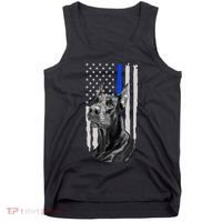 K9 Unit Doberman Police Dog Thin Blue Line Us Flag Supportor Tank Top thumb 0