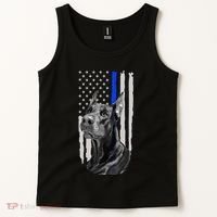 K9 Unit Doberman Police Dog Thin Blue Line Us Flag Supportor Tank Top thumb 2