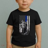 K9 Unit Doberman Police Dog Thin Blue Line Us Flag Supportor Toddler T-Shirt thumb 2