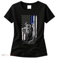K9 Unit Doberman Police Dog Thin Blue Line Us Flag Supportor Women's T-Shirt thumb 0