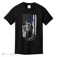 K9 Unit Doberman Police Dog Thin Blue Line Us Flag Supportor Kids T-Shirt thumb 0