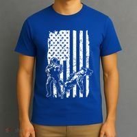 K9 Unit Dog Police Officer Army Soldier Rescue Usa Flag Gift T-Shirt thumb 3