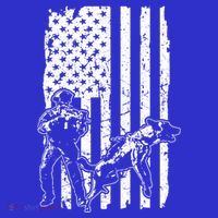 K9 Unit Dog Police Officer Army Soldier Rescue Usa Flag Gift T-Shirt thumb 7