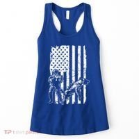 K9 Unit Dog Police Officer Army Soldier Rescue Usa Flag Gift Women's Tank Top thumb 0