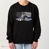 K9 Unit German Shepherd Dog Thin Blue Line Patriotic Police Women's Sweatshirt thumb 0