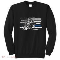 K9 Unit German Shepherd Dog Thin Blue Line Patriotic Police Sweatshirt thumb 0