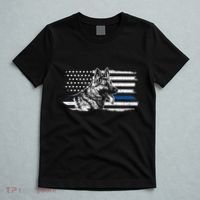 K9 Unit German Shepherd Dog Thin Blue Line Patriotic Police T-Shirt thumb 5