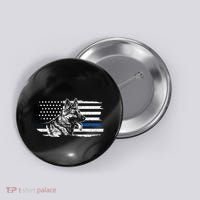 K9 Unit German Shepherd Dog Thin Blue Line Patriotic Police Button thumb 0