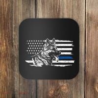 K9 Unit German Shepherd Dog Thin Blue Line Patriotic Police Coaster thumb 0