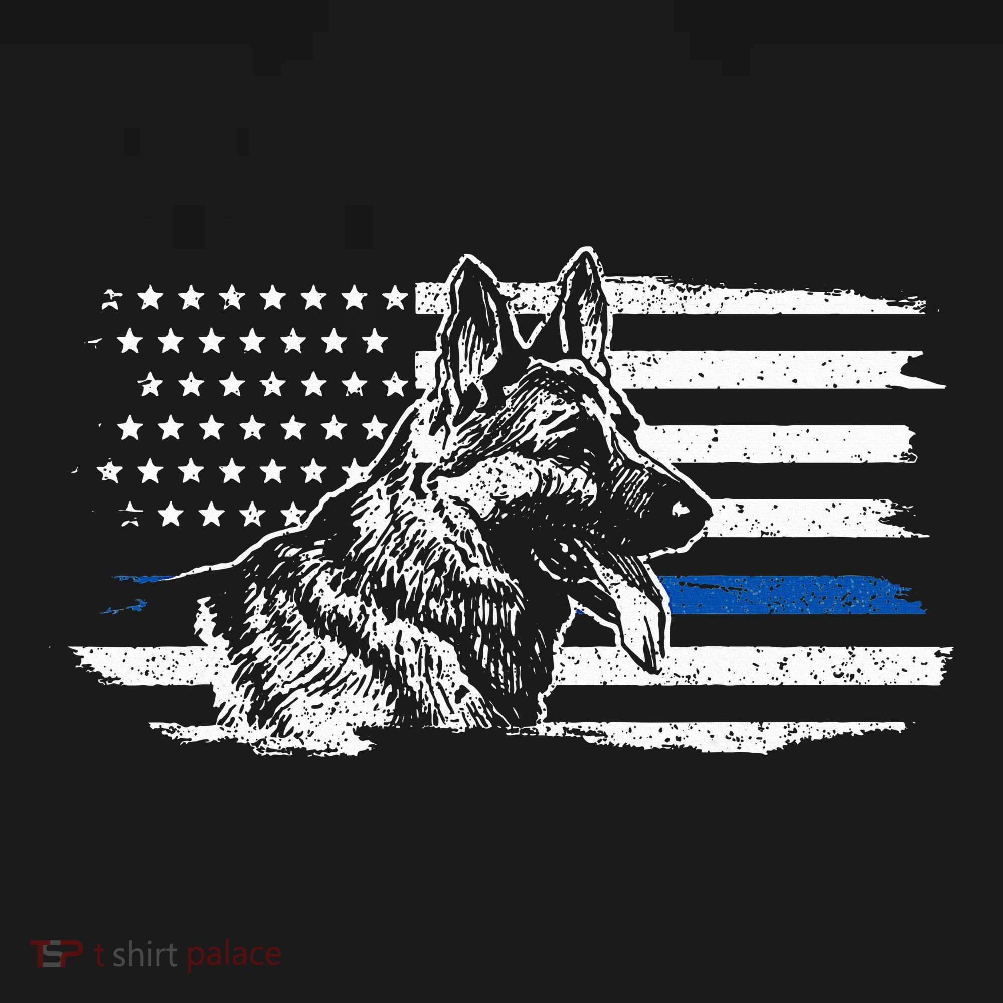 K9 Unit German Shepherd Dog Thin Blue Line Patriotic Police Women's Hoodie