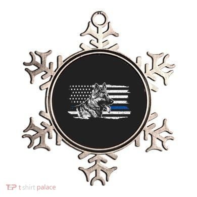 K9 Unit German Shepherd Dog Thin Blue Line Patriotic Police Ornament