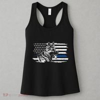 K9 Unit German Shepherd Dog Thin Blue Line Patriotic Police Women's Tank Top thumb 3