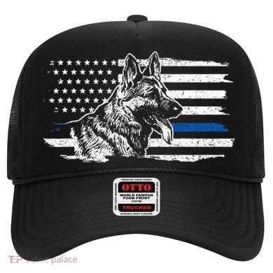 K9 Unit German Shepherd Dog Thin Blue Line Patriotic Police Hat