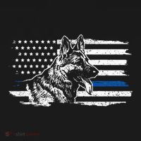 K9 Unit German Shepherd Dog Thin Blue Line Patriotic Police Tank Top thumb 6
