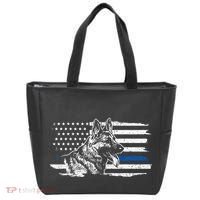 K9 Unit German Shepherd Dog Thin Blue Line Patriotic Police Tote Bag thumb 0