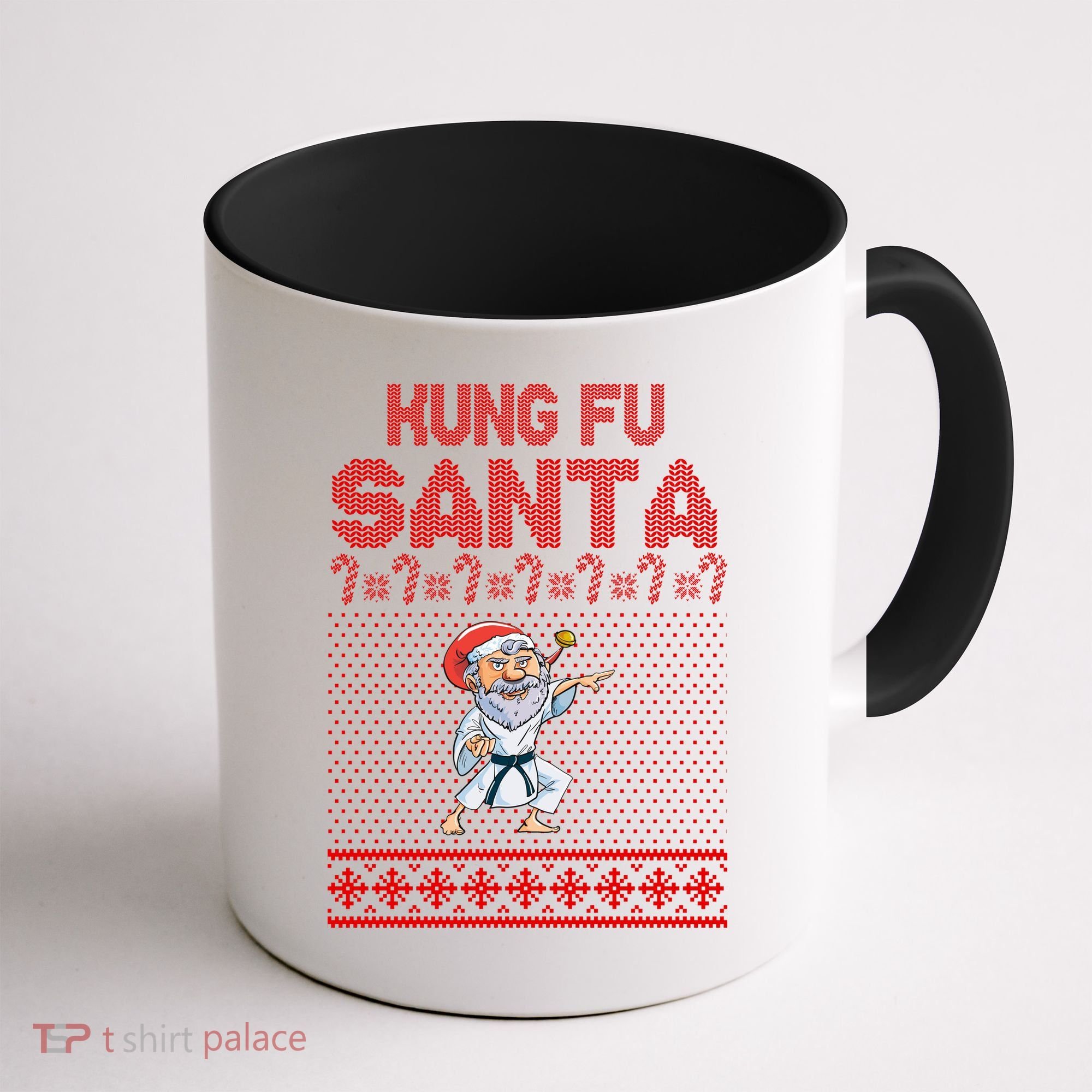 Kung Fu Santa Ugly Christmas Coffee Mug