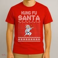 Kung Fu Santa Ugly Christmas T-Shirt thumb 3