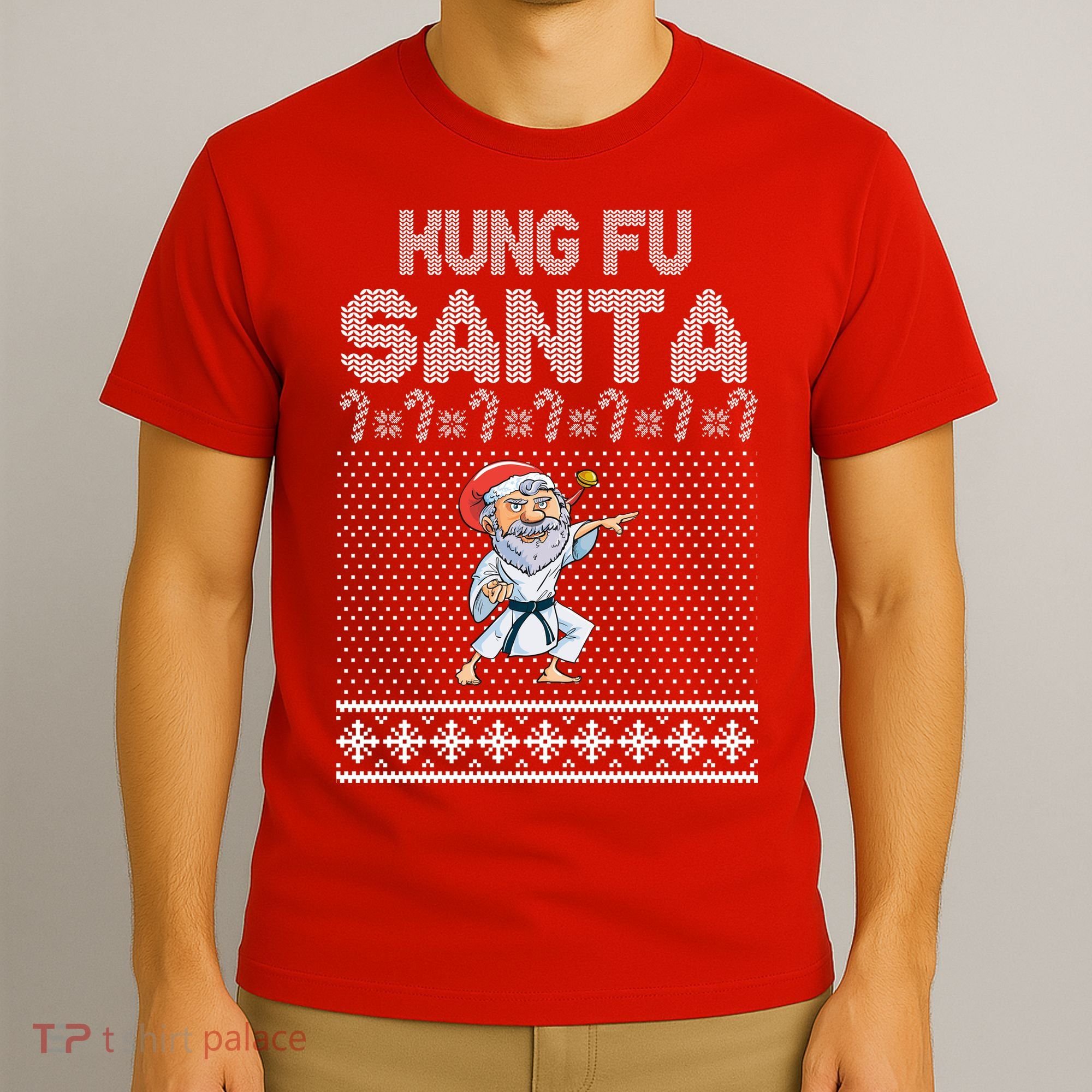 Kung Fu Santa Ugly Christmas T-Shirt