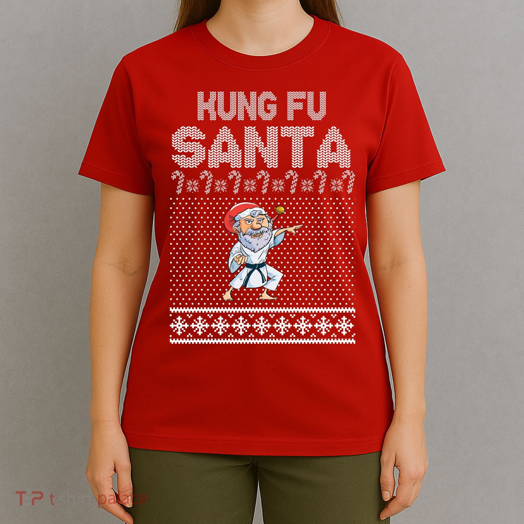 Kung Fu Santa Ugly Christmas T-Shirt