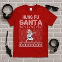 Kung Fu Santa Ugly Christmas T-Shirt thumb 5