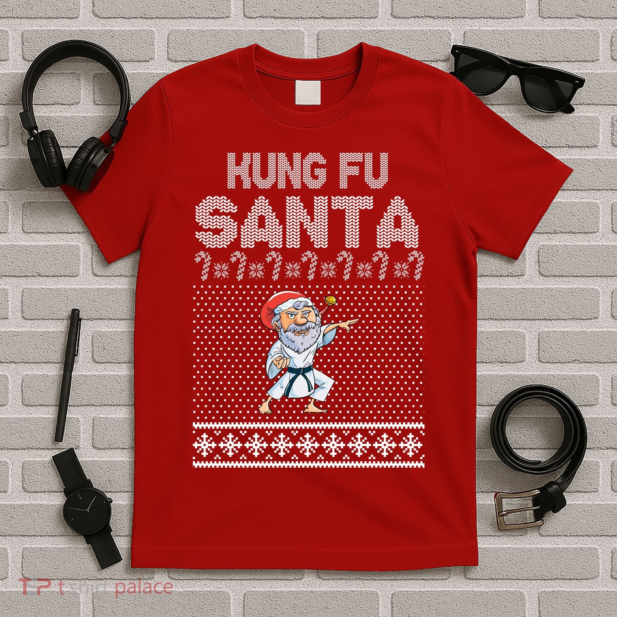 Kung Fu Santa Ugly Christmas T-Shirt