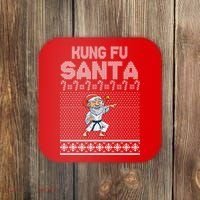 Kung Fu Santa Ugly Christmas Coaster thumb 0