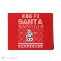 Kung Fu Santa Ugly Christmas Mousepad thumb 0
