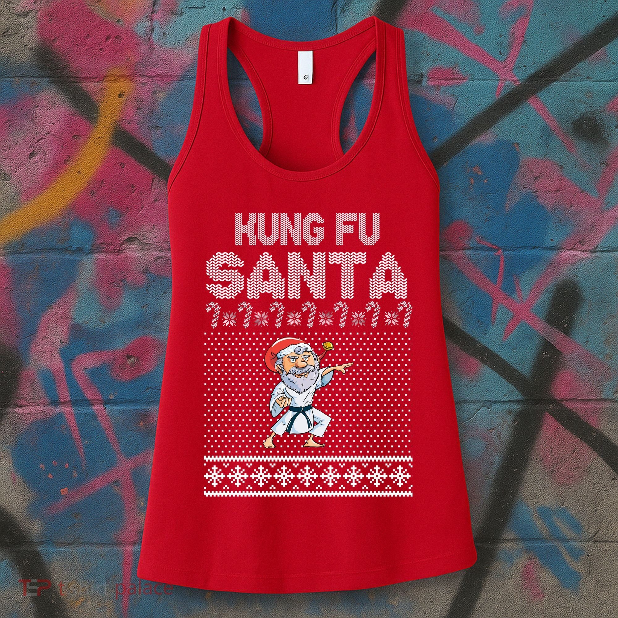 Kung Fu Santa Ugly Christmas Women's Tank Top