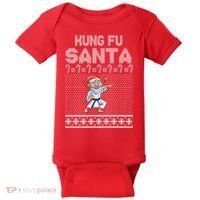 Kung Fu Santa Ugly Christmas Baby Bodysuit thumb 0