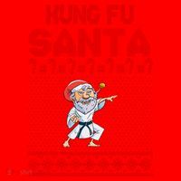 Kung Fu Santa Ugly Christmas Santa Hat thumb 1