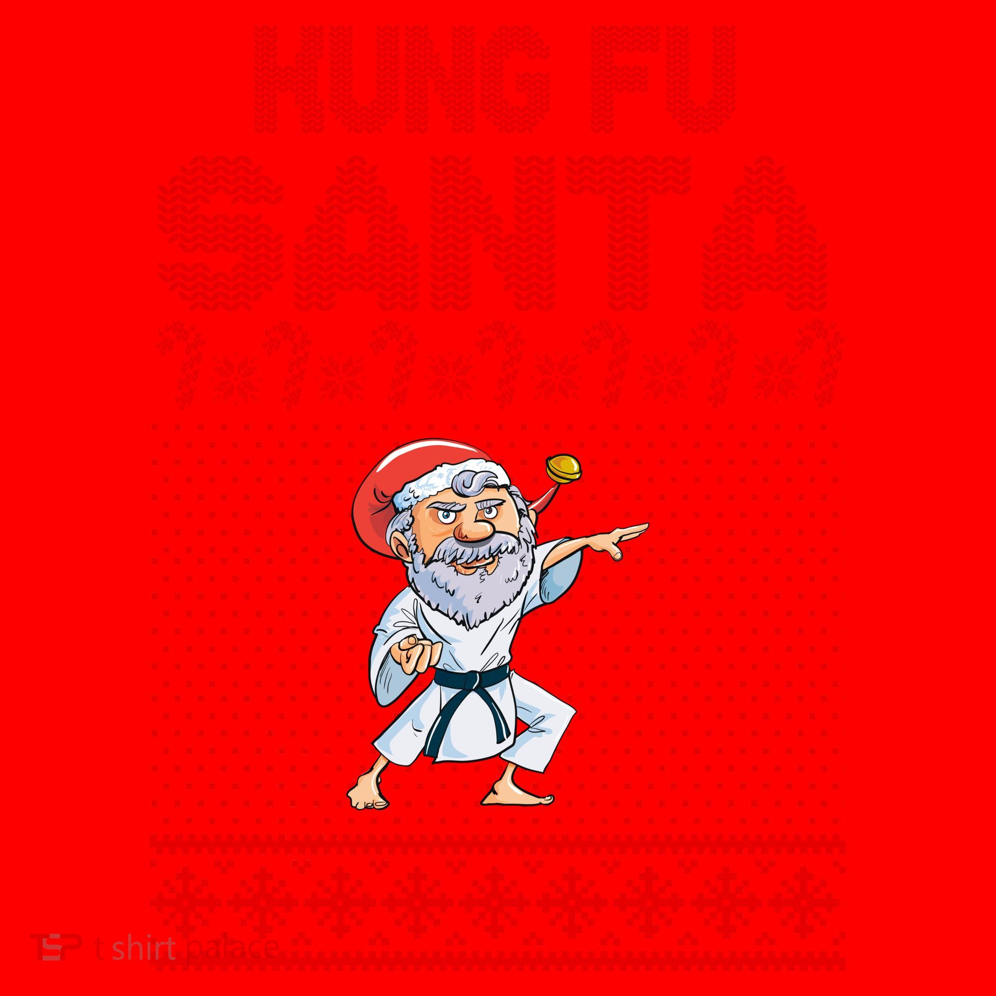 Kung Fu Santa Ugly Christmas Santa Hat