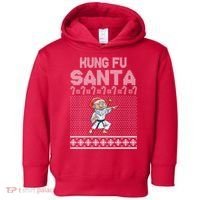 Kung Fu Santa Ugly Christmas Toddler Hoodie thumb 0