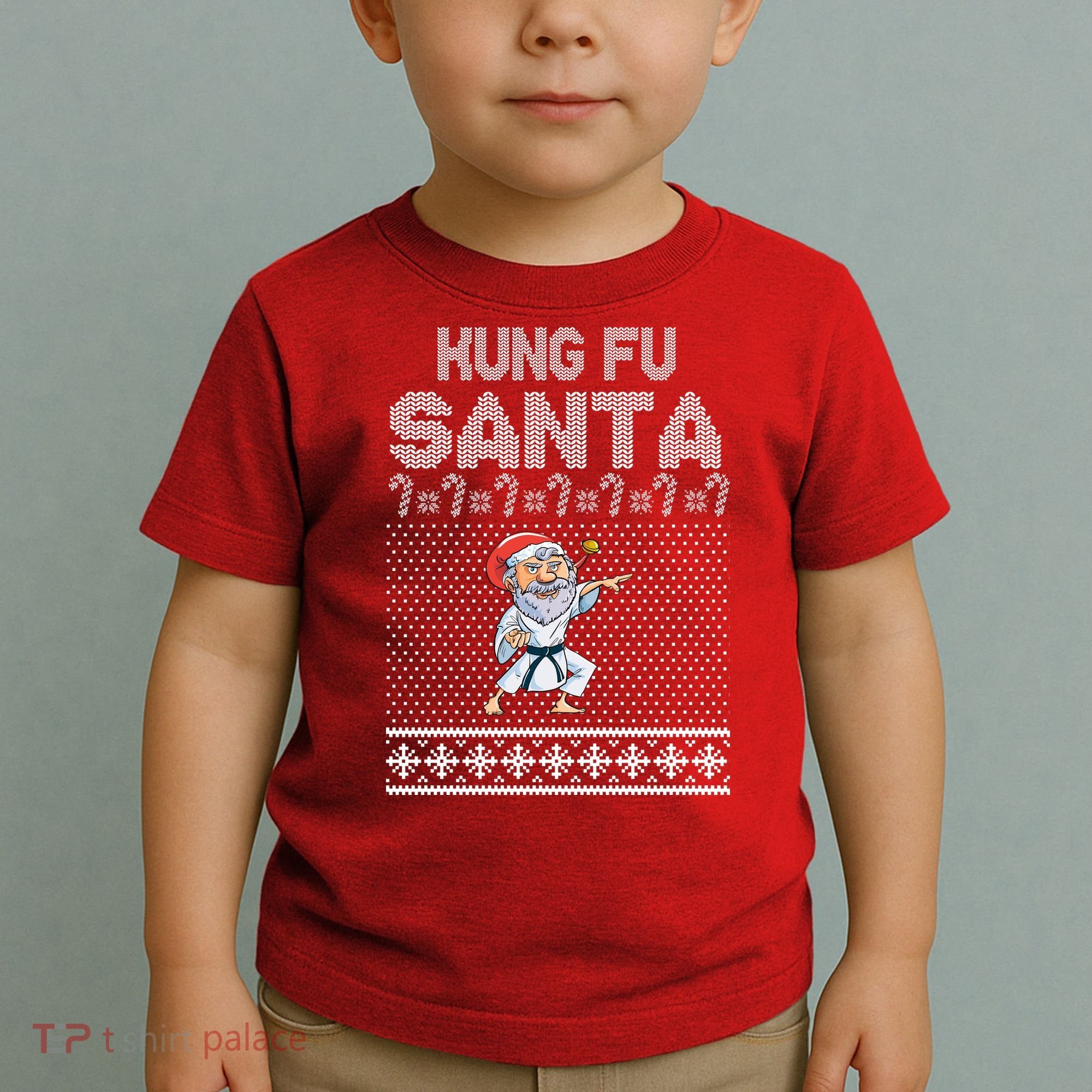 Kung Fu Santa Ugly Christmas Toddler T-Shirt