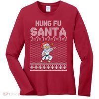 Kung Fu Santa Ugly Christmas Women's Long Sleeve Shirt thumb 0