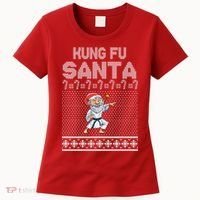 Kung Fu Santa Ugly Christmas Women's T-Shirt thumb 0