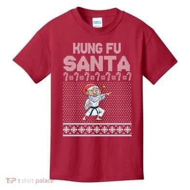 Kung Fu Santa Ugly Christmas Kids T-Shirt