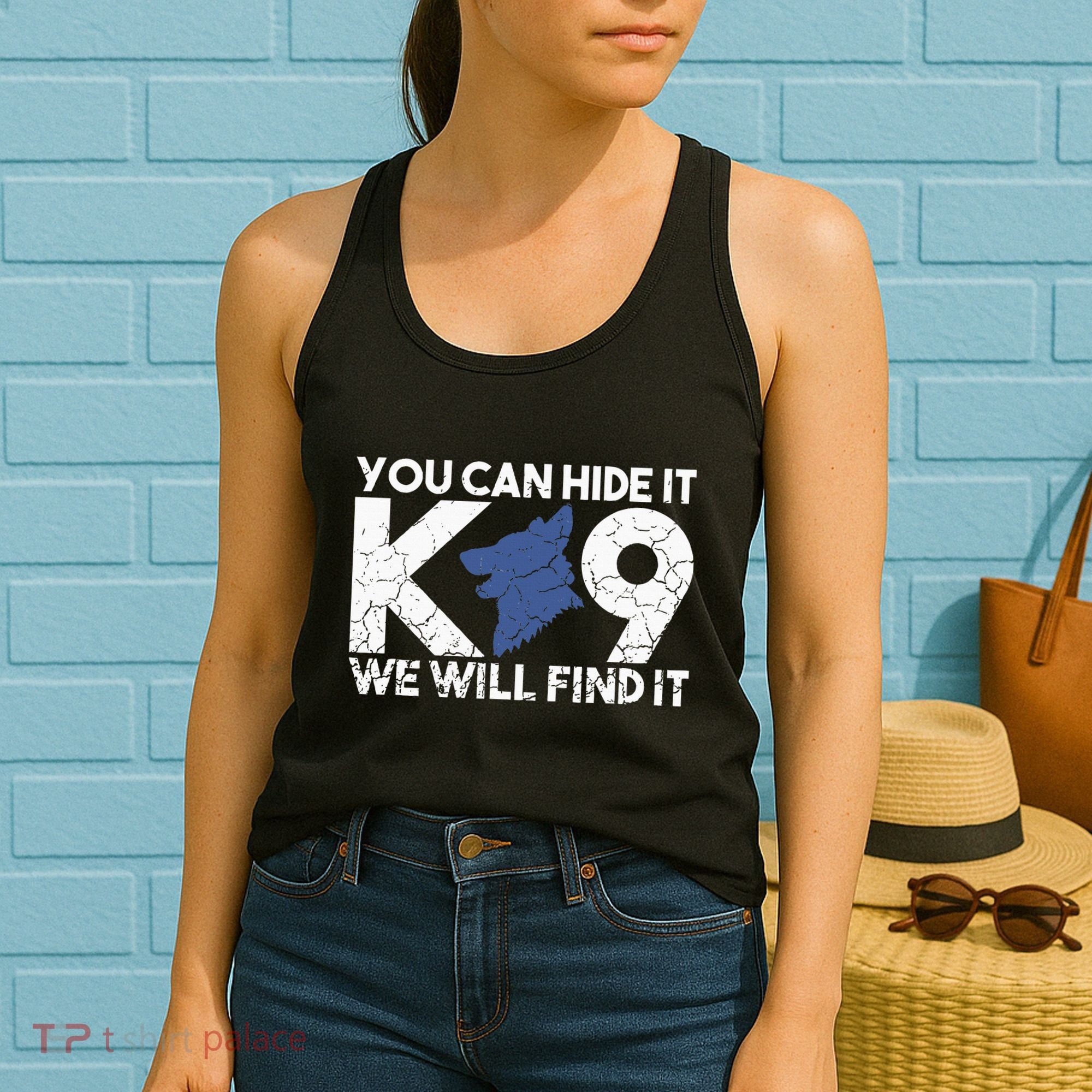 K9 Unit Police Dog Thin Blue Line K9 Police Officer Tribute Women's Tank Top