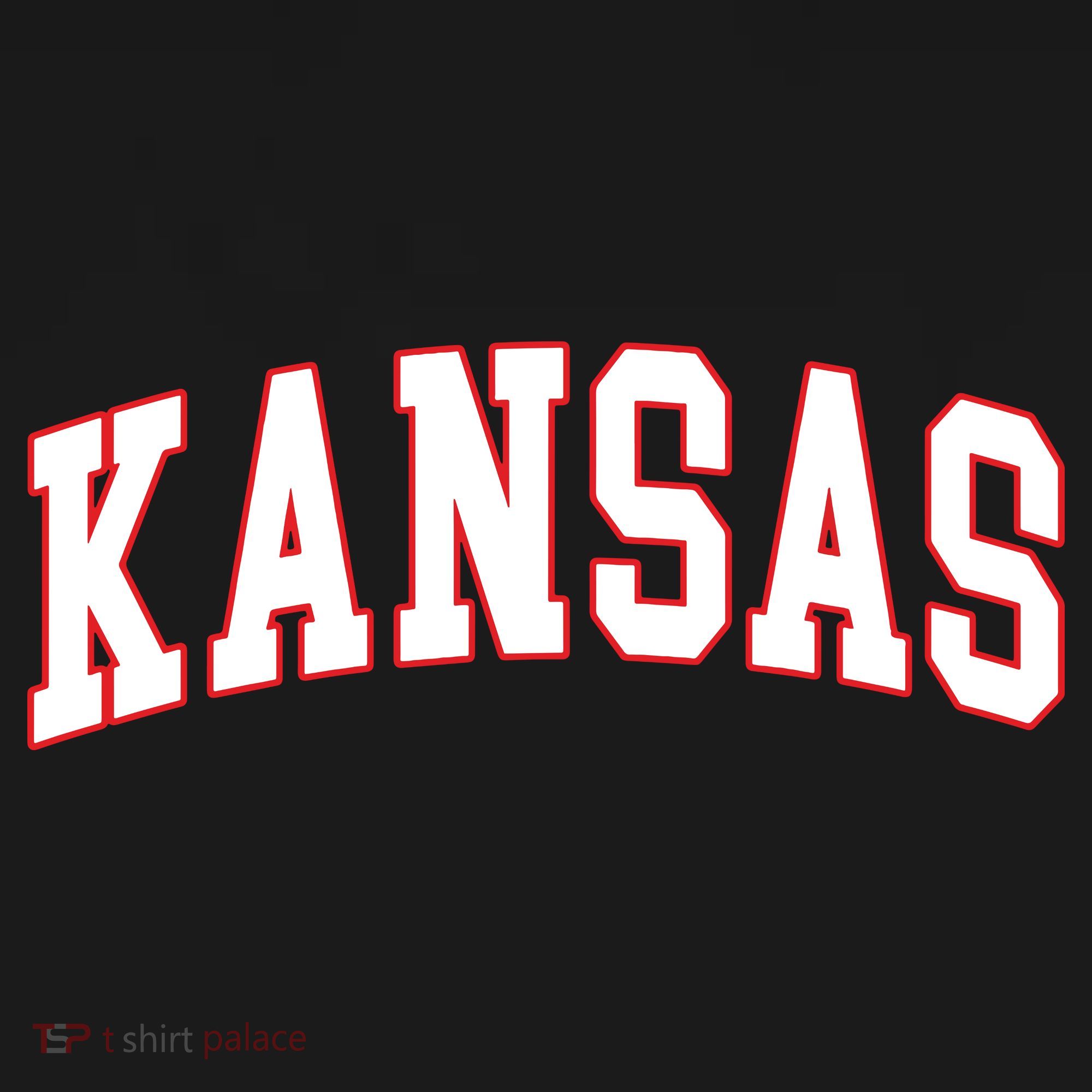 Kansas United States Varsity Style White Red Font Hoodie