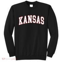 Kansas United States Varsity Style White Red Font Sweatshirt thumb 0