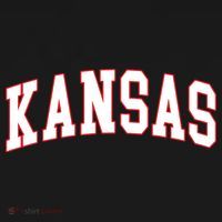 Kansas United States Varsity Style White Red Font Sweatshirt thumb 3