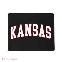 Kansas United States Varsity Style White Red Font Mousepad thumb 0