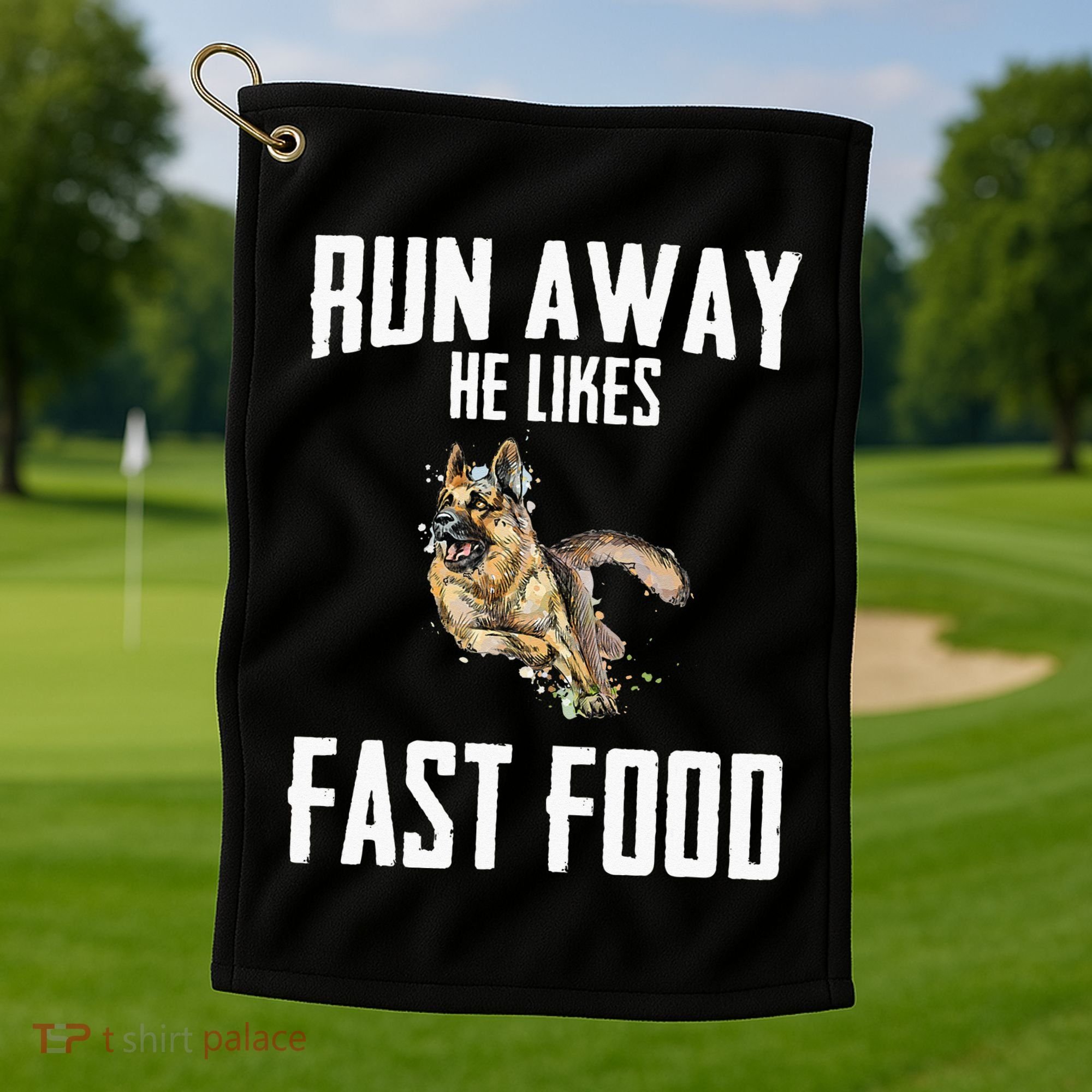 K9 Unit Thin Blue Line German Shepherd Police Dog Golf Towel
